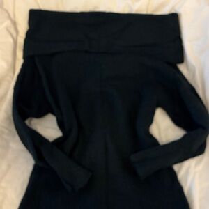 Elegant Black Off-Shoulder Sweater